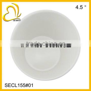 4.5" PURE WHITE PLASTIC VEGETABLES ROUND BOWL; ROUND BOWL photo-2