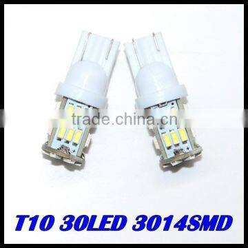 new 2015 hot sales T10 30LED SMD Car Bulb Car Auto LED T10 194 W5W 3014 Wedge Light Bulb Lamp 5SMD White