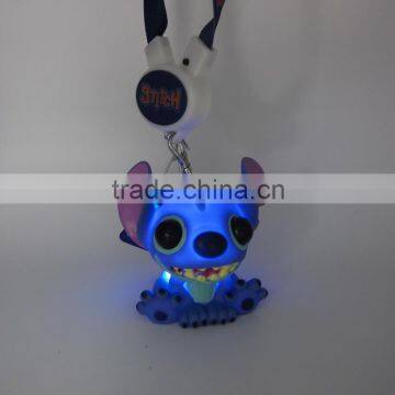 High quality custom stitch deisgn plastic Led flashing lanyard