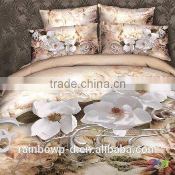 100%cotton 40*40/173*120 Floral Beautiful Home Textile 3D Reactive Bedding Set