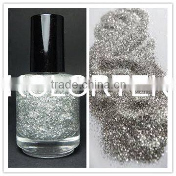 Metasilver Powder, Glass Glitter Silver Flake For Nail Polish