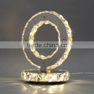 design circle shaped crystal table lamp