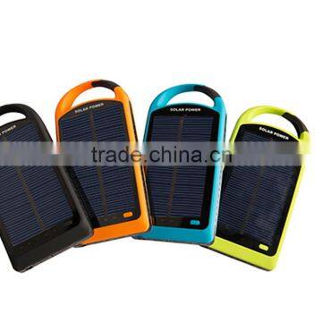 Design Patent Wholesale High Quality Solar Charger Waterproof Solar Charger Solar Power Bank 8000mAh For Iphone Smart phones.