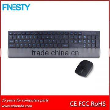 Computer accessory about slim usb computer wireless keyboard mouse combo
