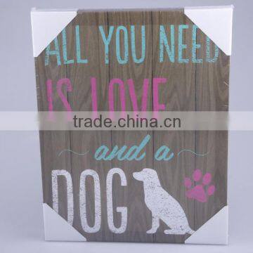 28cmx36cm love home and dog canvas printing