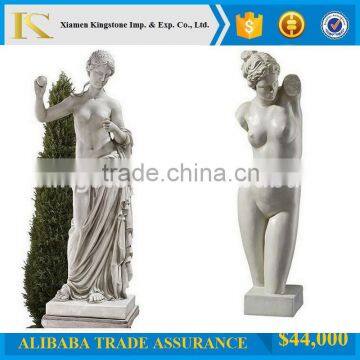 High quality life size naked female stone statue for interior decor