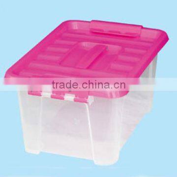 OEM plastic storage box transparent plastic box with handle