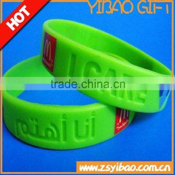 Wholesale custom debossed silicone wristband,silicone bracelet