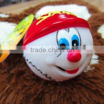 vinyl ball tennis ball pvc 7.5cm,louder squeaker,pet toy,pet,lovely design and soft material