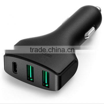 Hot selling 3.0 Quick charger 3 port usb car charger