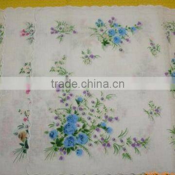 White Cotton Embroidered Cheap Handkerchief photo-2