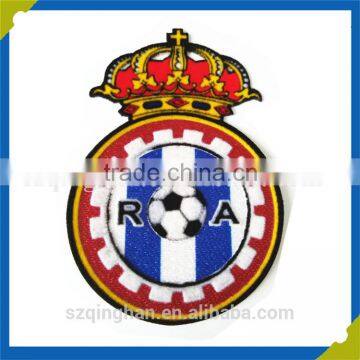 Custom flocking badge Sport soccer ball label Flocking label