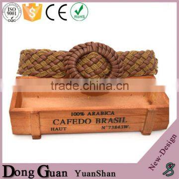 2016 Hot Sale Colorful Stripe Ribbon Canvas Belt Woven Braided Belts Black Soft Leather photo-5