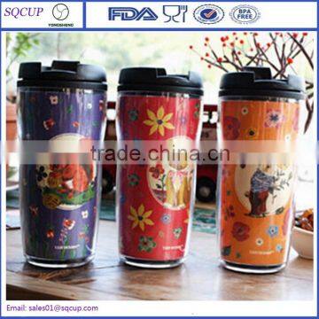 10oz turkish coffee cup china wholesale coffee thermos sublimation double wall plastic coffee cup