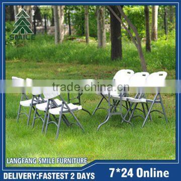 wholesale cheap white plastic folding chair plastic folding table