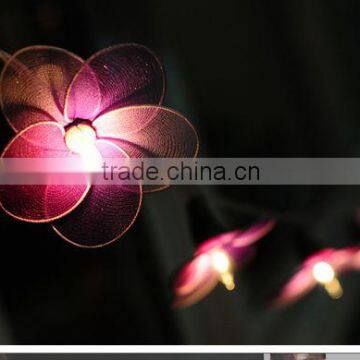 20 flower handmade in light purple shade color string light patio decoration wedding bedroom living room party lantern