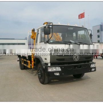 Dongfeng folded boom crane with cargo truck