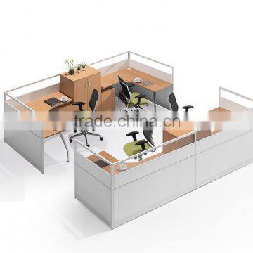 (MFC)PT-11 Melamine for 4 Persons Workstation Stainless Steel Frame Office Furniture photo-2