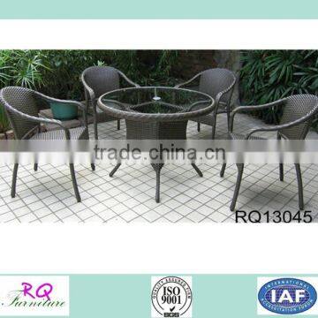 Promotional Rattan Table PE Rattan Alum Frame Table Sets