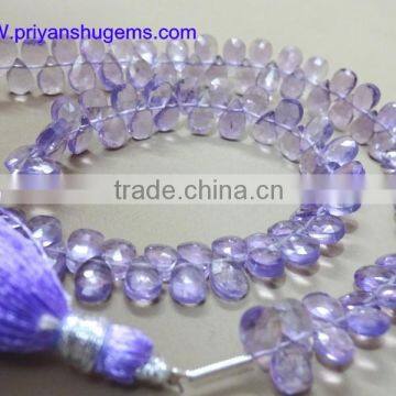 Pink amethyst Faceted Pear