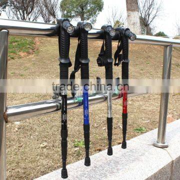 LED with a lamp four section telescopic multi function walking stick, climbing rod