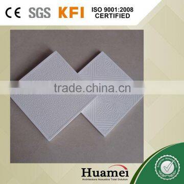 Low prices pvc gypsum ceiling tiles size 595*595mm