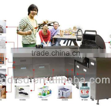 Outdoor 316 stainless steel BBQ kitchen cabinet
