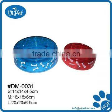 Lucency printing plastic pet food bowl