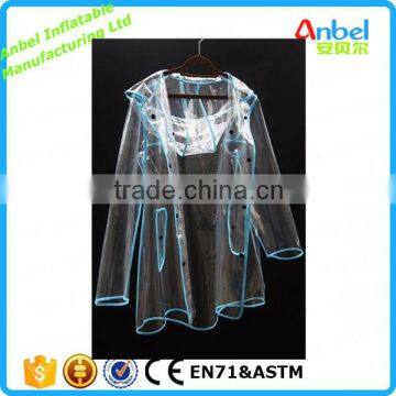 Top Fasion Rainwear Hiking Raincoat Fashion Unisex Transparent PVC Vinyl Waterproof Runway Style Rain Coat-in Raincoats