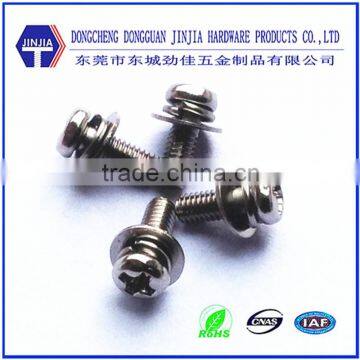 cross recess pan head zinc plated cross recessed head screws with washer