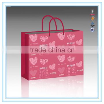 2015 hot alibaba china new design Valentine's Day paper bag love paper gift bag