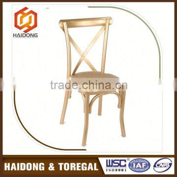Gold Supplier Promotional Sale Beauty Stacking Wooden Cross Back Chair photo-6