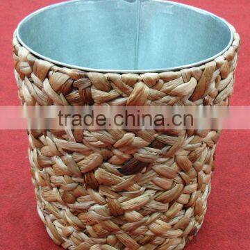 Water Hyacinth Galvanized Flower Bucket