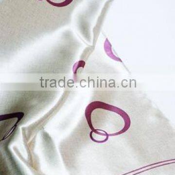 100% polyester shiny printed slub curtain fabric printing blackout curtain fabric