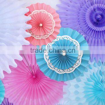 Wholesale Tissue Paper Fan Wedding Decoration Materials