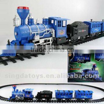good design toys for kids blue plastic train tracks toy