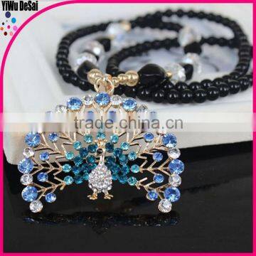 Fashion crystal peacock necklace