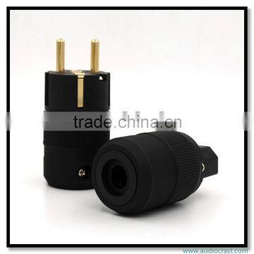 Hot Selling 24k Gold Plated Copper European Schuko Power Connector Hifi Power Audio Power Connectors photo-3