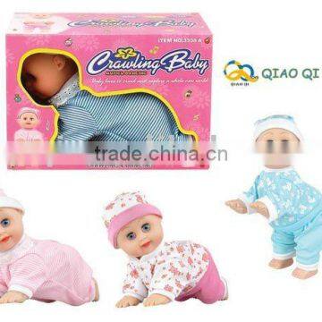 10 inch lovely B/O crawling and laugh baby doll