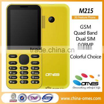 2016 New Multi colors choice M215 2.4inch GSM Cheap Bar Phone