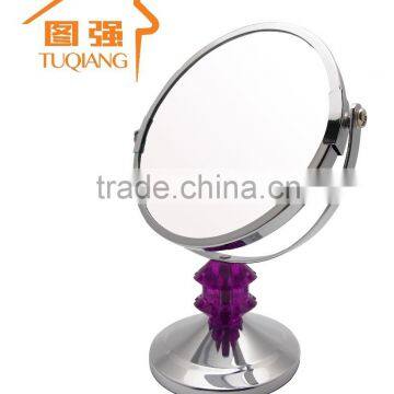 Double sided metal framed compact mirror