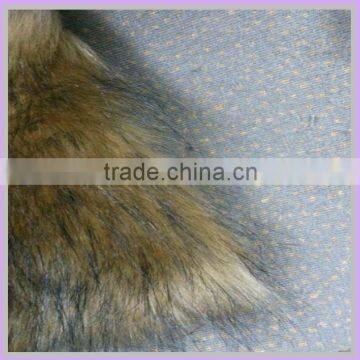 100% Acrylic hi-pile jacquard tip print wholesale faux fur fabric rolls  china