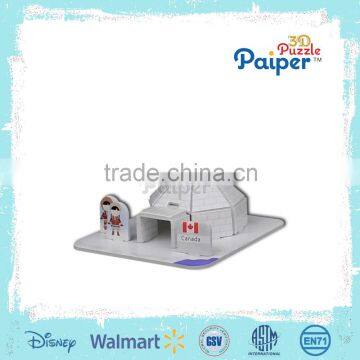 Famous foam jigsaw puzzle 3d house model toy