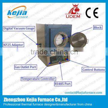 CE Certified quartz tube chamber Furnace with Inficon Digital Vacuum Gauge