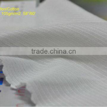 Functional cooling knitting nylon cotton single jersey fabric