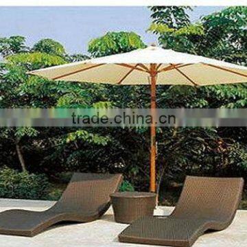 Swimming pool synthetic pe rattan sun lounger furniture/wicker sun lounge