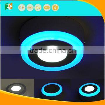 Factory Price!! 2016 new product Double color changing round square ceiling led light,led panel light square,led panel