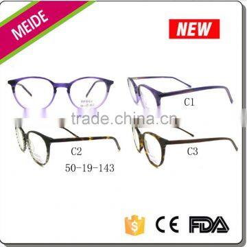 Classic round retro young acetate optical glasses frames