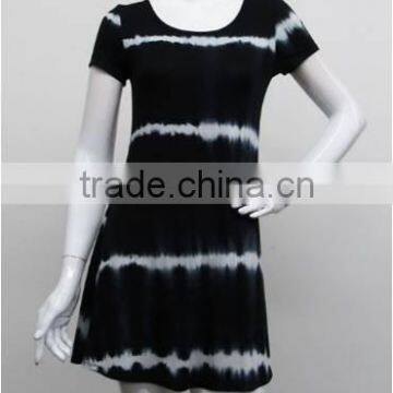 jiangxi lovewear 16 latest design Tie dye casual dress 95 rayon 5 spandex tops                        
                                                Quality Choice