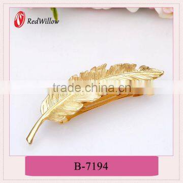 China supplier high quality leaves shape hair barrettes